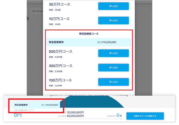 特定投資家コースについて