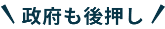 政府も後押し